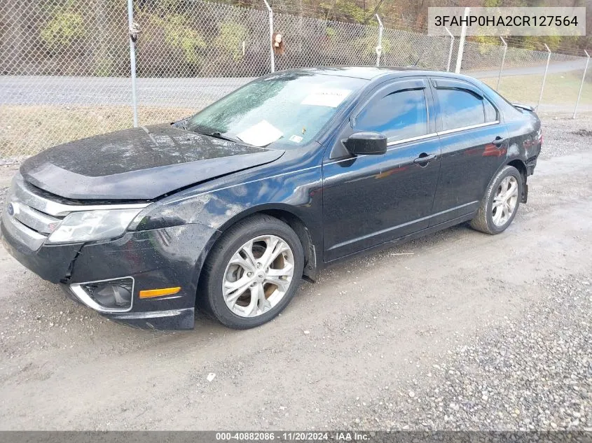 2012 Ford Fusion Se VIN: 3FAHP0HA2CR127564 Lot: 40882086