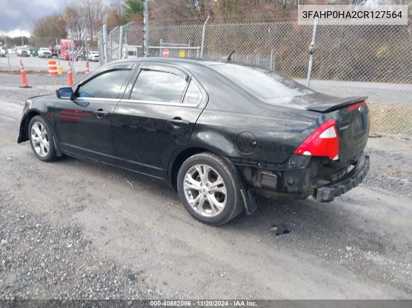 2012 Ford Fusion Se VIN: 3FAHP0HA2CR127564 Lot: 40882086