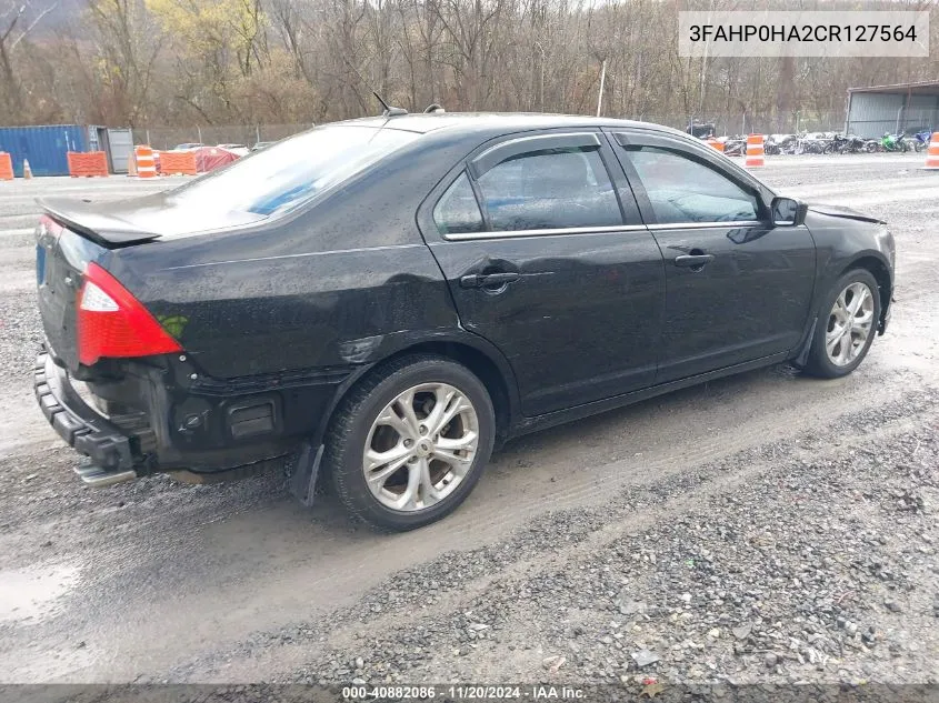 2012 Ford Fusion Se VIN: 3FAHP0HA2CR127564 Lot: 40882086