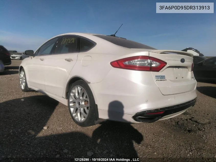 2013 Ford Fusion Titanium VIN: 3FA6P0D95DR313913 Lot: 12129298