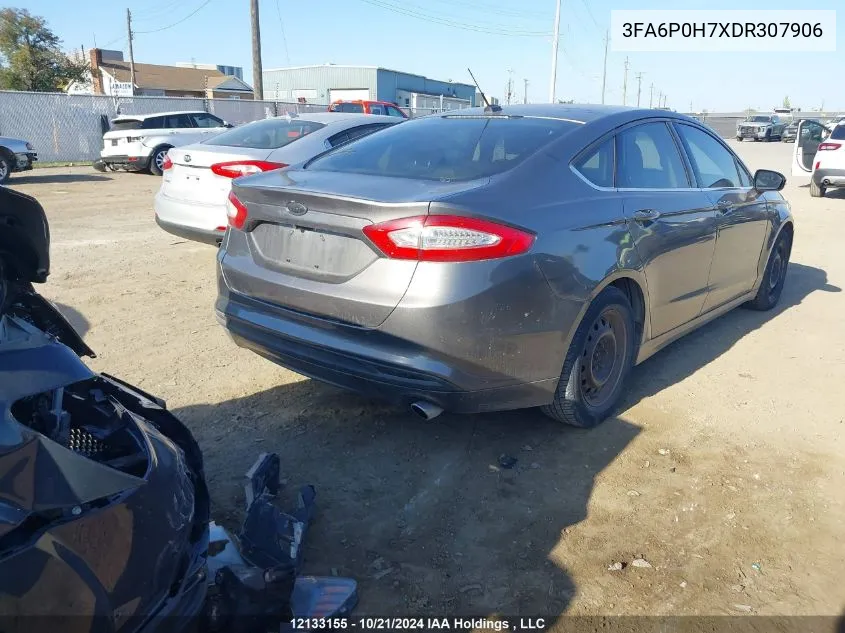 2013 Ford Fusion Se VIN: 3FA6P0H7XDR307906 Lot: 12133155