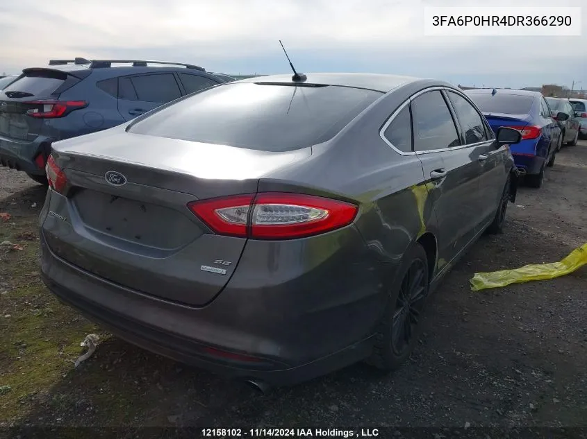 2013 Ford Fusion Se VIN: 3FA6P0HR4DR366290 Lot: 12158102