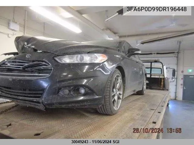 2013 Ford Fusion Titanium VIN: 3FA6P0D99DR196448 Lot: 30049243