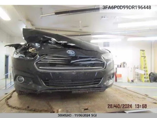 2013 Ford Fusion Titanium VIN: 3FA6P0D99DR196448 Lot: 30049243