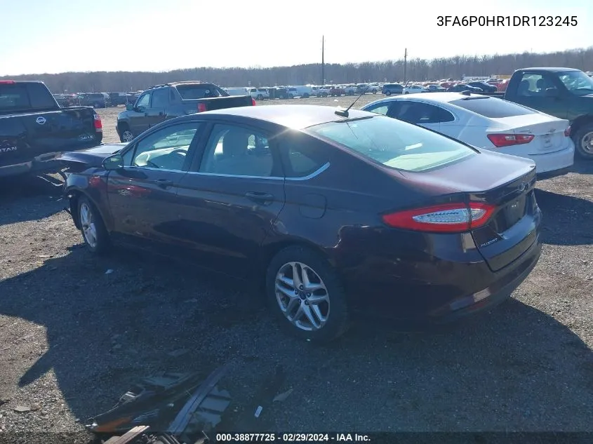 2013 Ford Fusion Se VIN: 3FA6P0HR1DR123245 Lot: 38877725