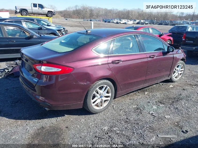 2013 Ford Fusion Se VIN: 3FA6P0HR1DR123245 Lot: 38877725