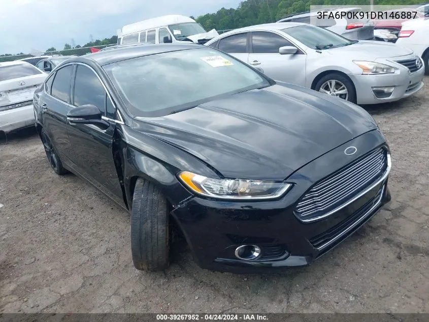 2013 Ford Fusion Titanium VIN: 3FA6P0K91DR146887 Lot: 39267952