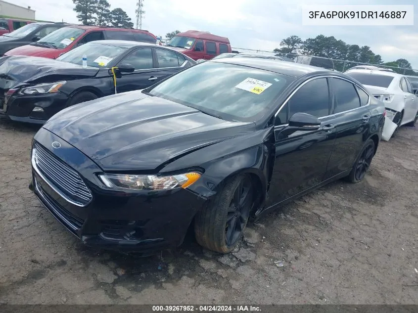 2013 Ford Fusion Titanium VIN: 3FA6P0K91DR146887 Lot: 39267952