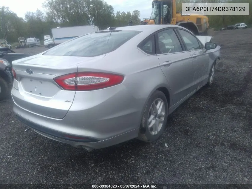 2013 Ford Fusion Se VIN: 3FA6P0H74DR378129 Lot: 39384023