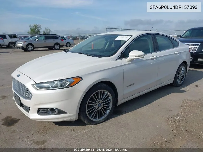 2013 Ford Fusion Hybrid Se VIN: 3FA6P0LU4DR157093 Lot: 39420413