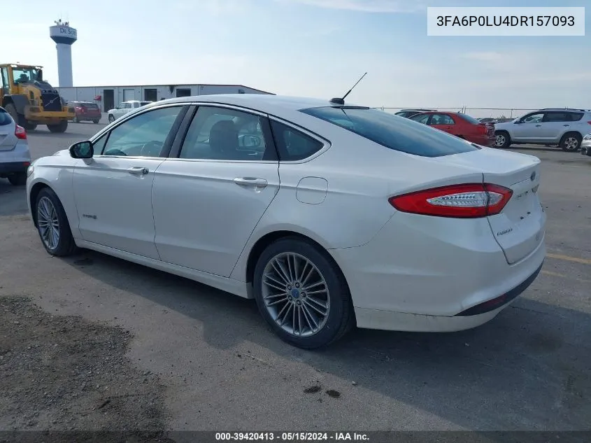 2013 Ford Fusion Hybrid Se VIN: 3FA6P0LU4DR157093 Lot: 39420413