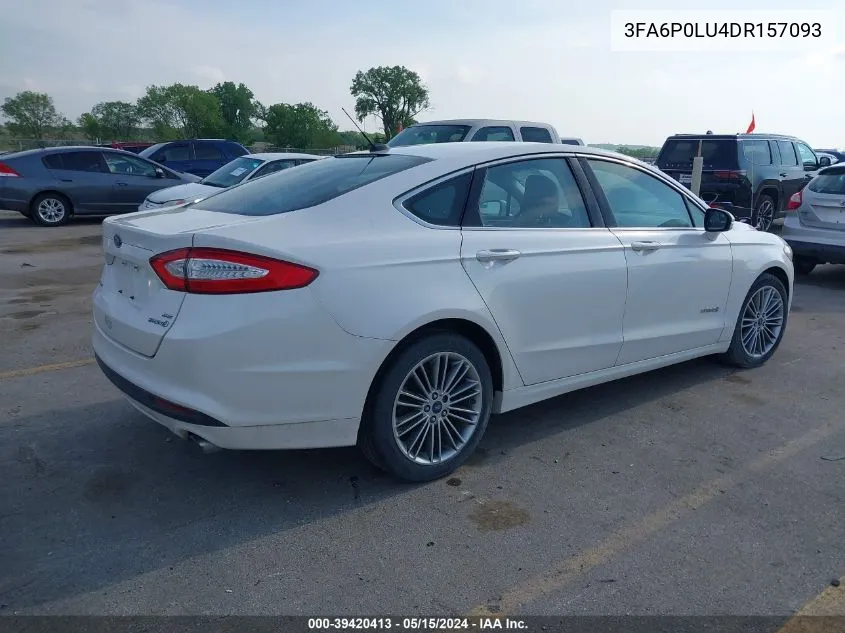 2013 Ford Fusion Hybrid Se VIN: 3FA6P0LU4DR157093 Lot: 39420413