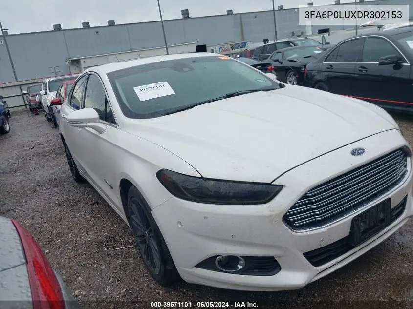 2013 Ford Fusion Hybrid Se VIN: 3FA6P0LUXDR302153 Lot: 39571101