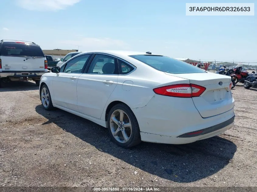 2013 Ford Fusion Se VIN: 3FA6P0HR6DR326633 Lot: 39576880