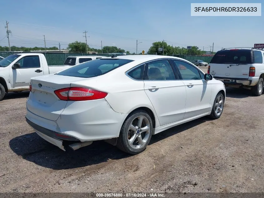 2013 Ford Fusion Se VIN: 3FA6P0HR6DR326633 Lot: 39576880