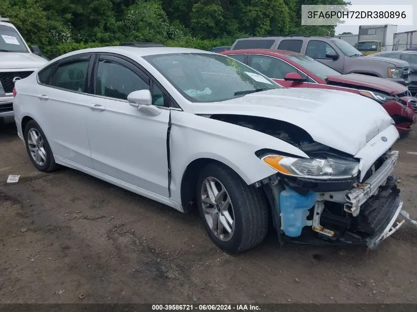 2013 Ford Fusion Se VIN: 3FA6P0H72DR380896 Lot: 39586721