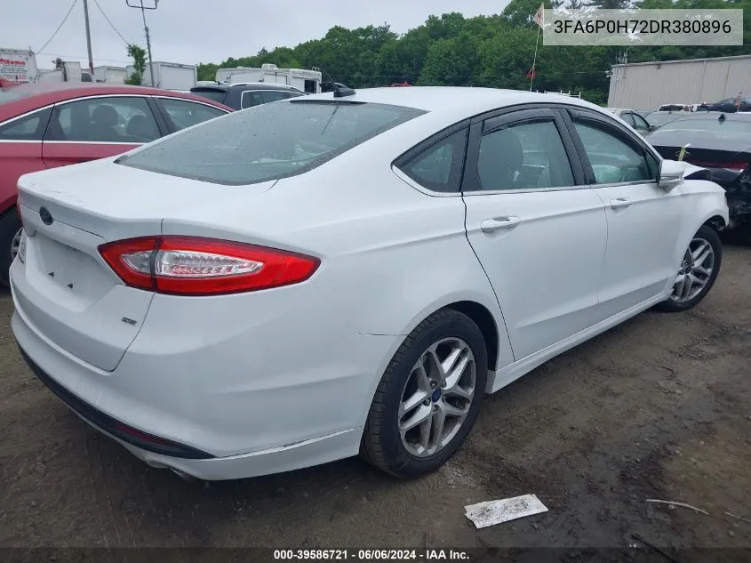 2013 Ford Fusion Se VIN: 3FA6P0H72DR380896 Lot: 39586721