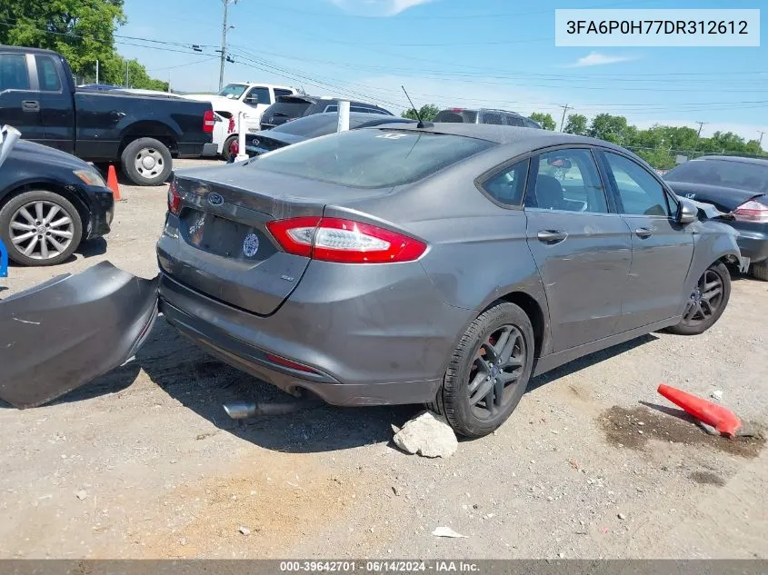 2013 Ford Fusion Se VIN: 3FA6P0H77DR312612 Lot: 39642701