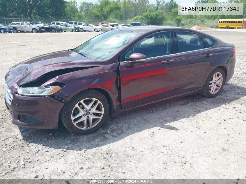 2013 Ford Fusion Se VIN: 3FA6P0H77DR117349 Lot: 39650586