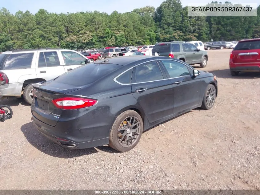 2013 Ford Fusion Titanium VIN: 3FA6P0D95DR367437 Lot: 39672233