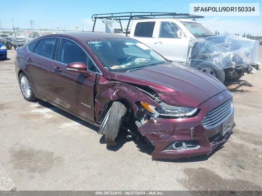 2013 Ford Fusion Hybrid Se VIN: 3FA6P0LU9DR150334 Lot: 39722410