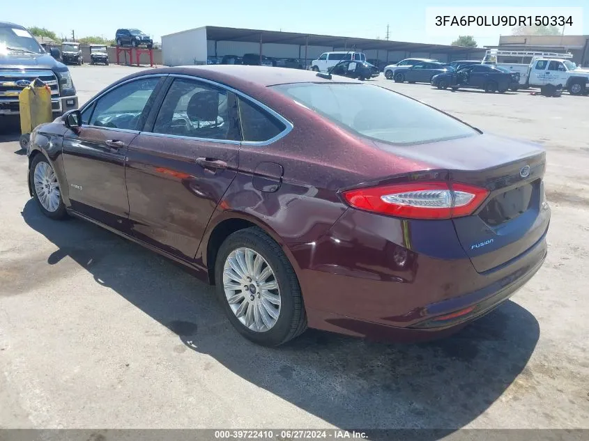 2013 Ford Fusion Hybrid Se VIN: 3FA6P0LU9DR150334 Lot: 39722410