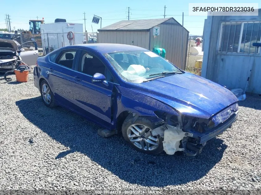 2013 Ford Fusion Se VIN: 3FA6P0H78DR323036 Lot: 39744278