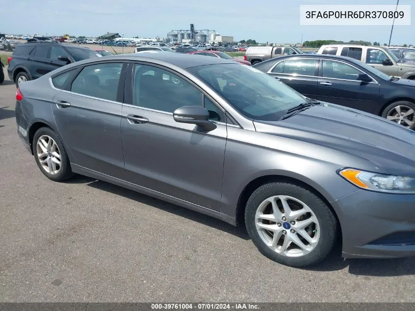 2013 Ford Fusion Se VIN: 3FA6P0HR6DR370809 Lot: 39761004