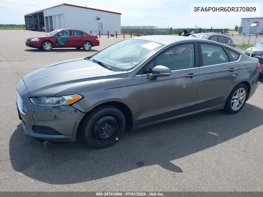 2013 Ford Fusion Se VIN: 3FA6P0HR6DR370809 Lot: 39761004