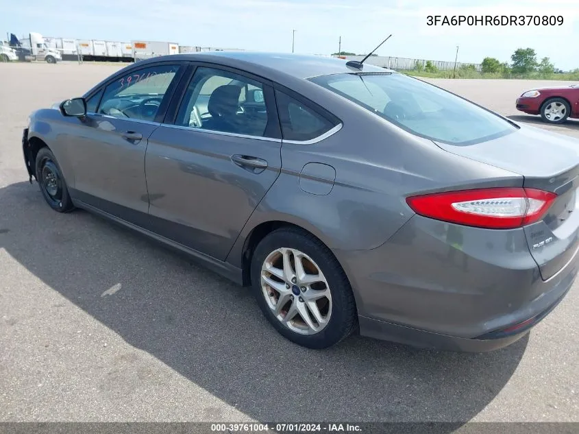 2013 Ford Fusion Se VIN: 3FA6P0HR6DR370809 Lot: 39761004