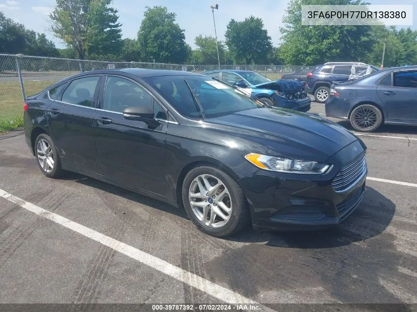 2013 Ford Fusion Se VIN: 3FA6P0H77DR138380 Lot: 39787392