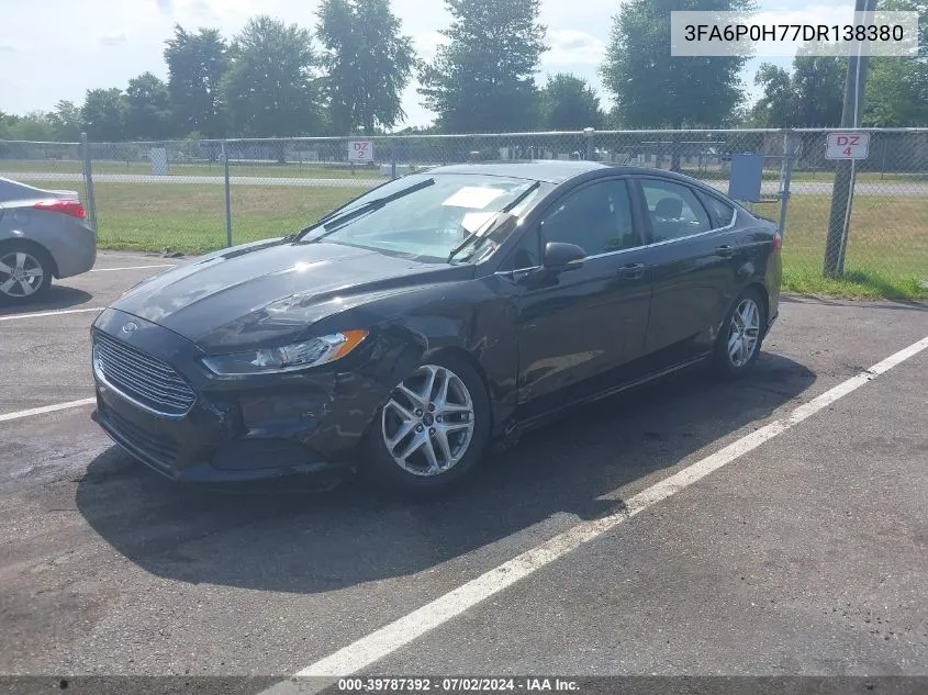 2013 Ford Fusion Se VIN: 3FA6P0H77DR138380 Lot: 39787392