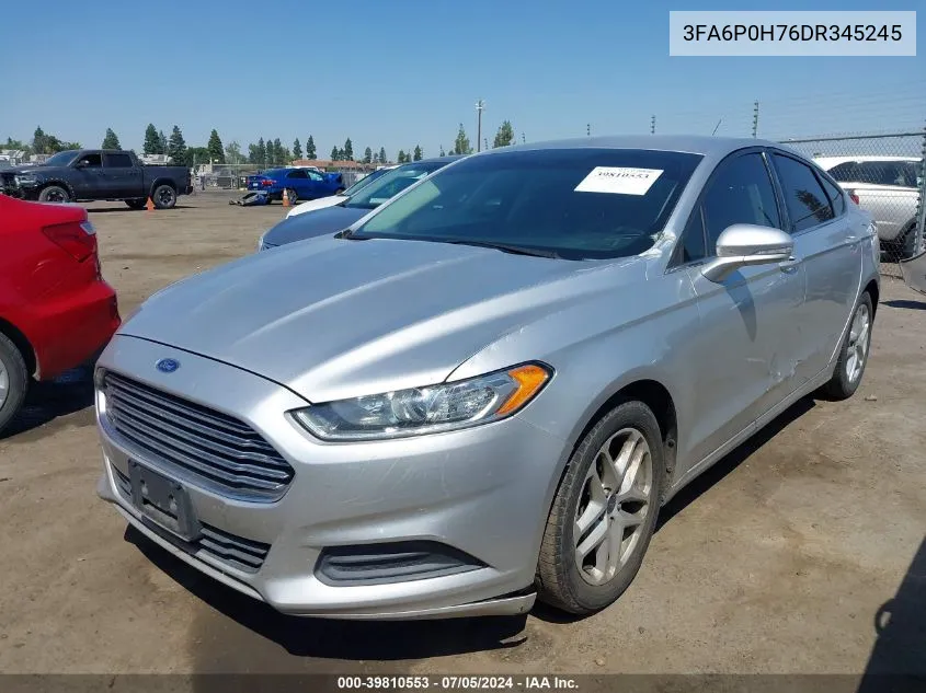 2013 Ford Fusion Se VIN: 3FA6P0H76DR345245 Lot: 39810553