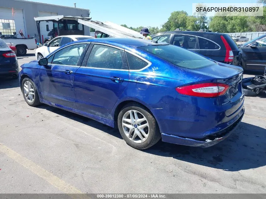 2013 Ford Fusion Se VIN: 3FA6P0HR4DR310897 Lot: 39812380