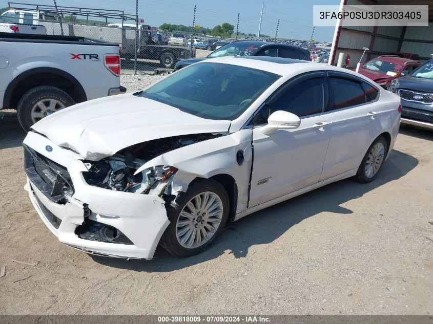 2013 Ford Fusion Energi Titanium VIN: 3FA6P0SU3DR303405 Lot: 39818009