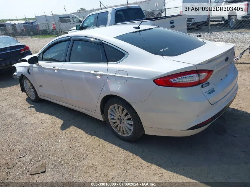 2013 Ford Fusion Energi Titanium VIN: 3FA6P0SU3DR303405 Lot: 39818009