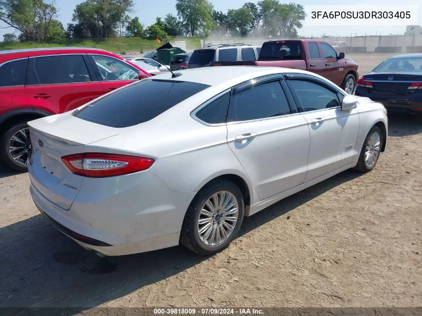 2013 Ford Fusion Energi Titanium VIN: 3FA6P0SU3DR303405 Lot: 39818009