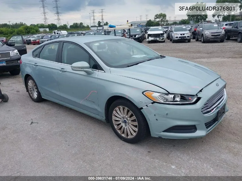 2013 Ford Fusion Hybrid Se VIN: 3FA6P0LU4DR376801 Lot: 39831746