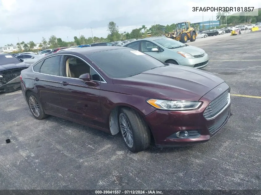 3FA6P0HR3DR181857 2013 Ford Fusion Se