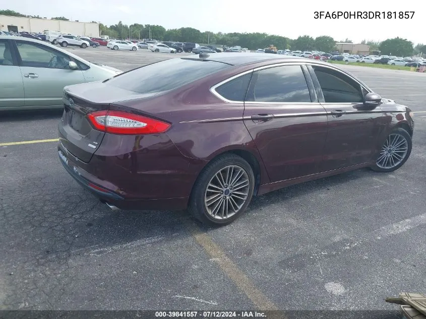 3FA6P0HR3DR181857 2013 Ford Fusion Se