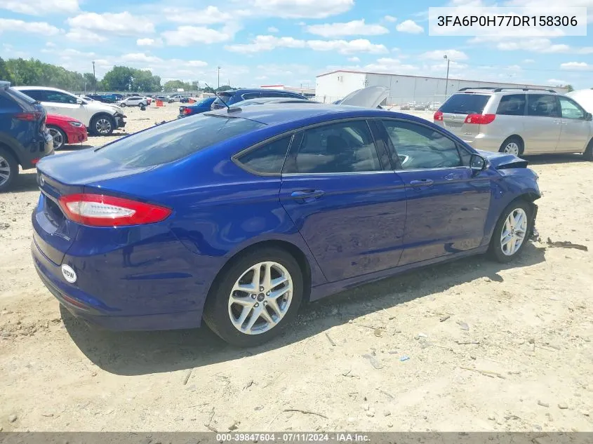 2013 Ford Fusion Se VIN: 3FA6P0H77DR158306 Lot: 39847604