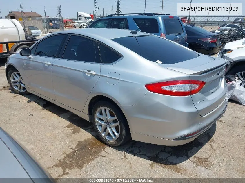 3FA6P0HR8DR113909 2013 Ford Fusion Se