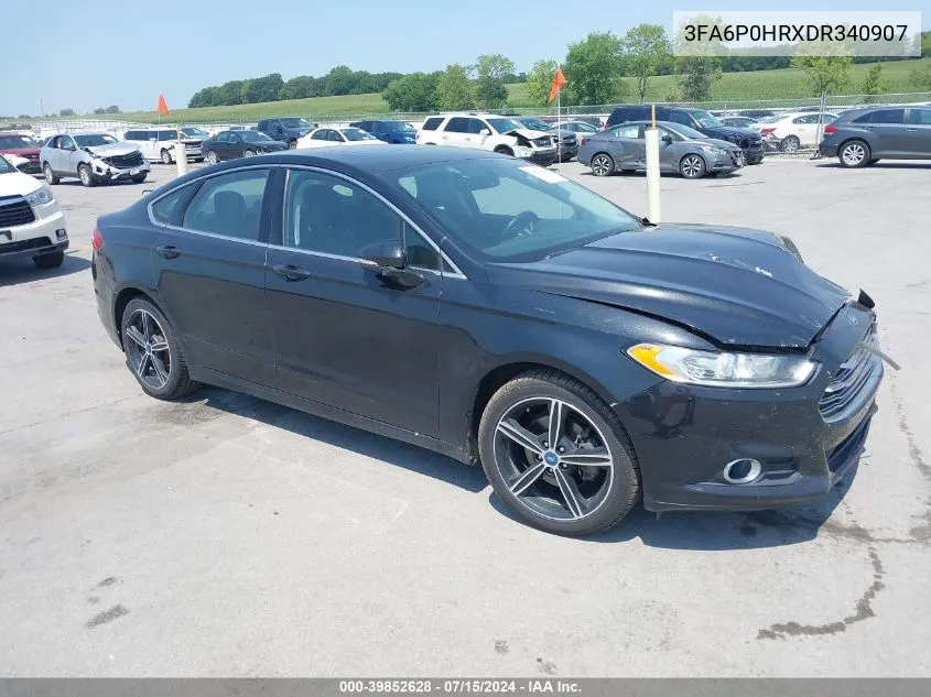 2013 Ford Fusion Se VIN: 3FA6P0HRXDR340907 Lot: 39852628