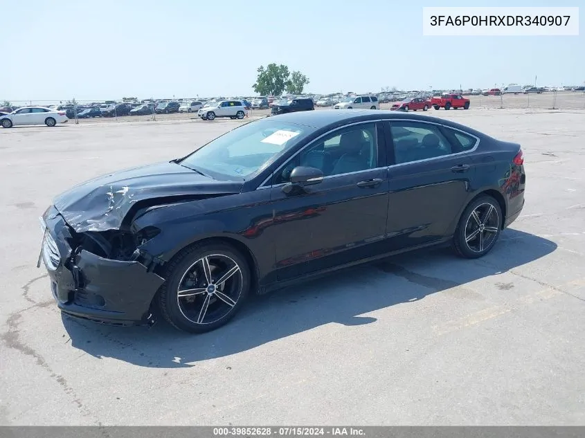 2013 Ford Fusion Se VIN: 3FA6P0HRXDR340907 Lot: 39852628