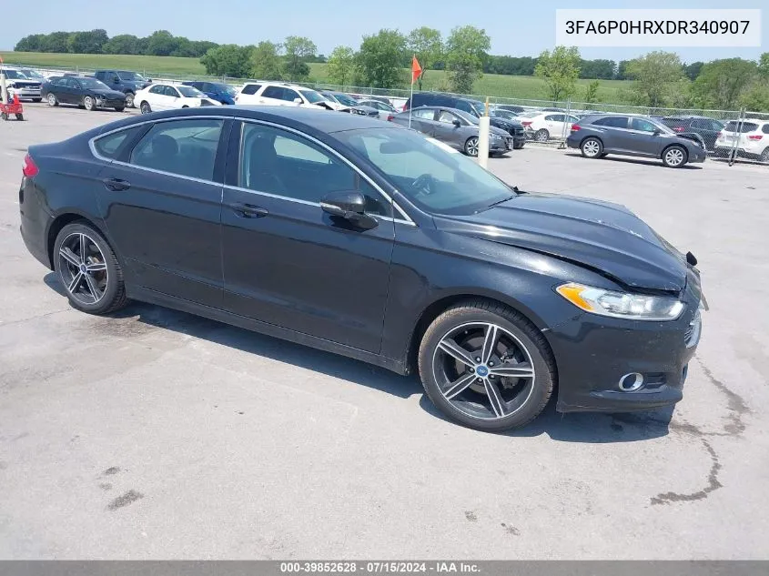 2013 Ford Fusion Se VIN: 3FA6P0HRXDR340907 Lot: 39852628