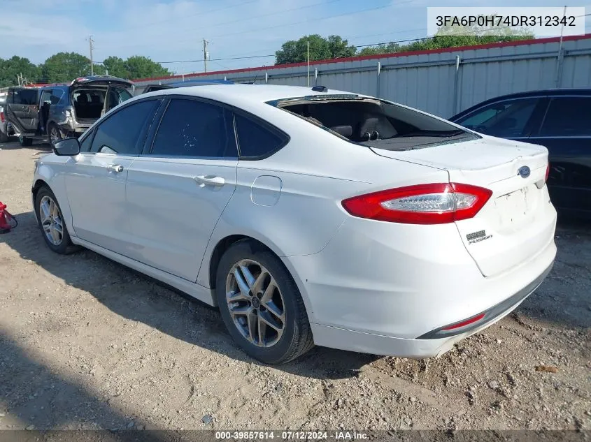 2013 Ford Fusion Se VIN: 3FA6P0H74DR312342 Lot: 39857614