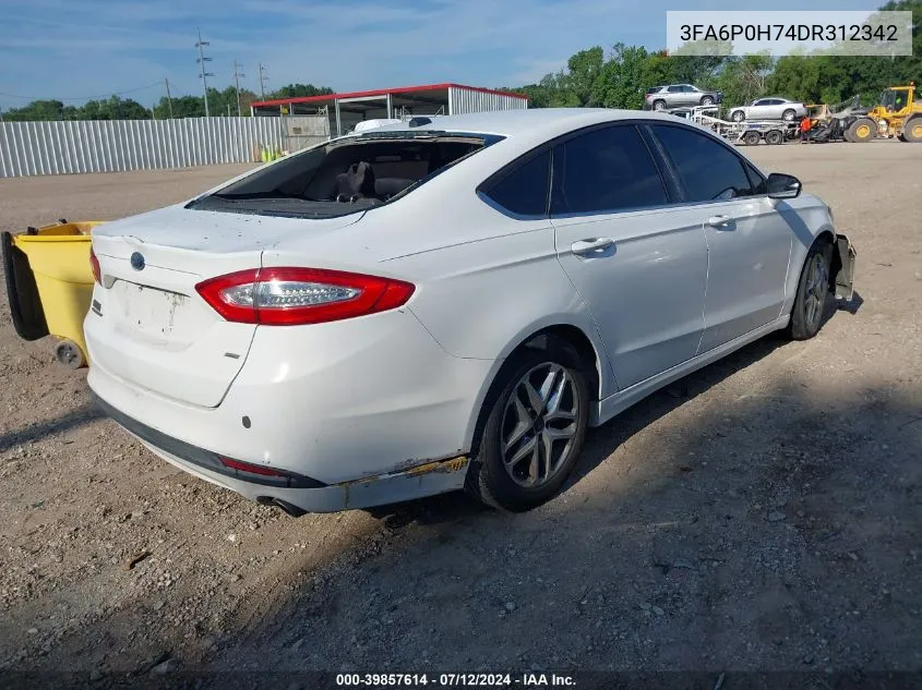 2013 Ford Fusion Se VIN: 3FA6P0H74DR312342 Lot: 39857614