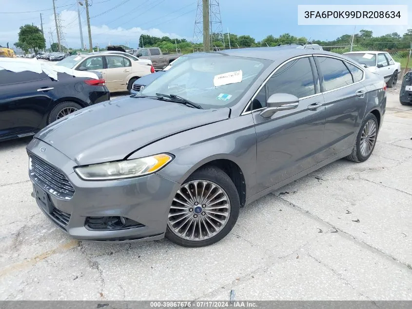 2013 Ford Fusion Titanium VIN: 3FA6P0K99DR208634 Lot: 39867675