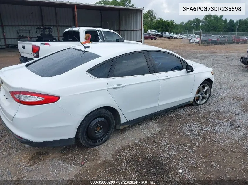 2013 Ford Fusion S VIN: 3FA6P0G73DR235898 Lot: 39868209