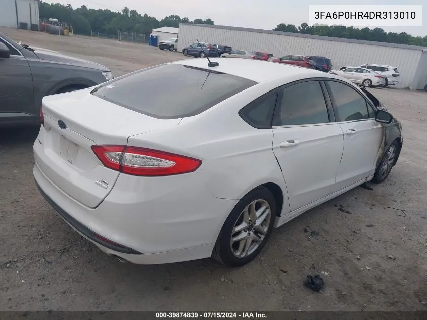 2013 Ford Fusion Se VIN: 3FA6P0HR4DR313010 Lot: 39874839